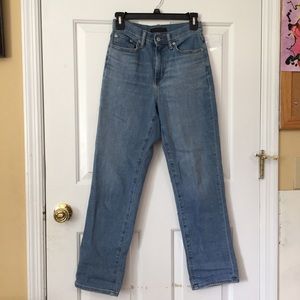 Uniqlo High Waisted Straight Leg Jeans